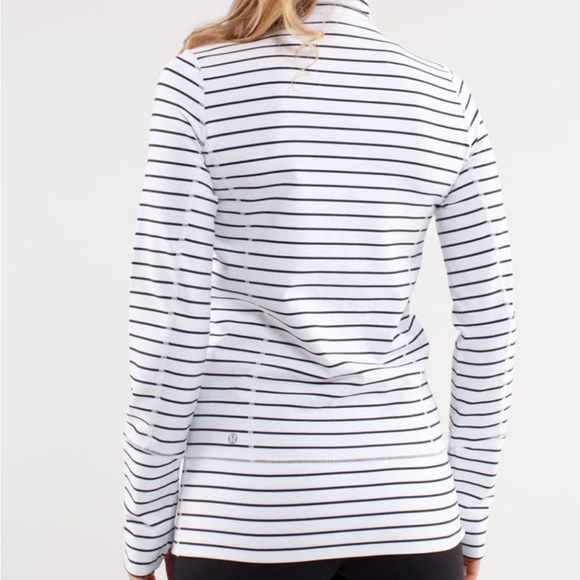 Lululemon In Stride Jacket 4 Navy Striped - Picture 2 of 12